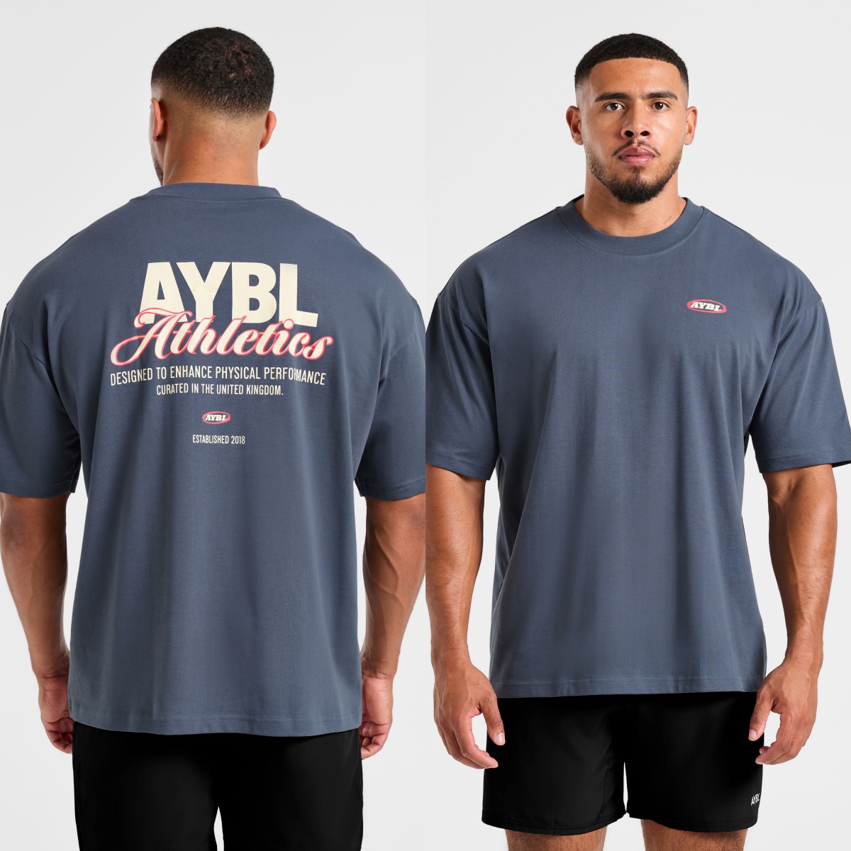 Streetwear Gym Brand - T-Shirt Classica Oversize con Scritta Atletica,