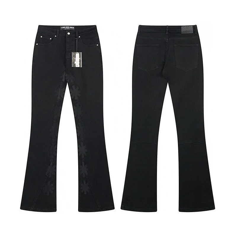 Streetwear Brand With Flowers - LOSTSHDWS 2026 Jeans Slim-Fit Ricamati da