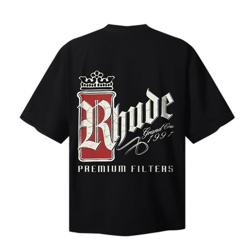 Quality Streetwear Brand - Maglietta Rhude con stampa di lettere
