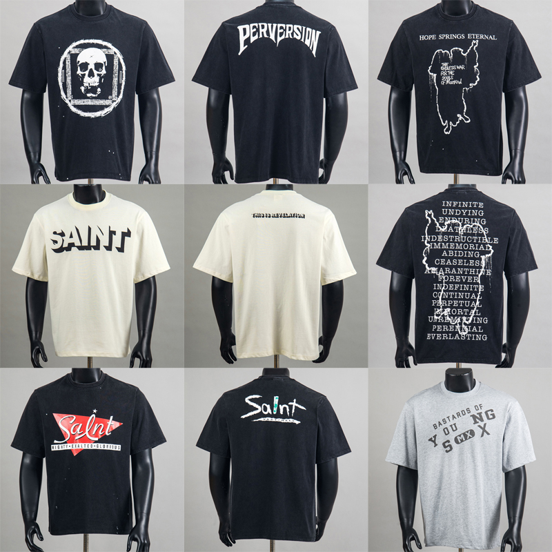 Quality Streetwear Brand - T-shirt Saint in Stile Americano Retrò,