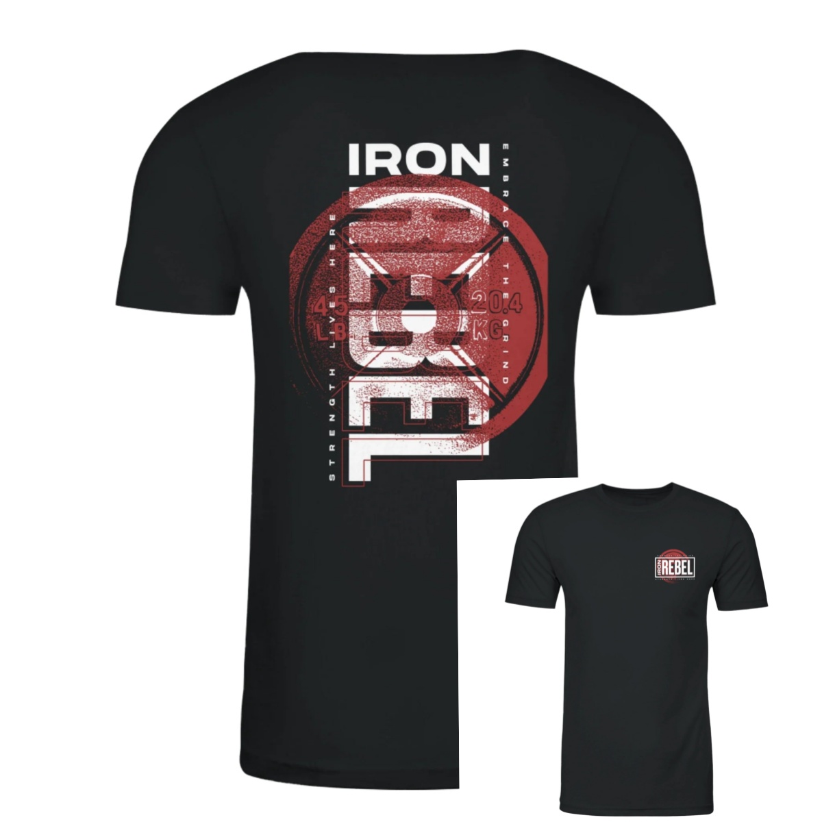 Streetwear Gym Brand - T-shirt nera Kilo Gym Classic Strength
