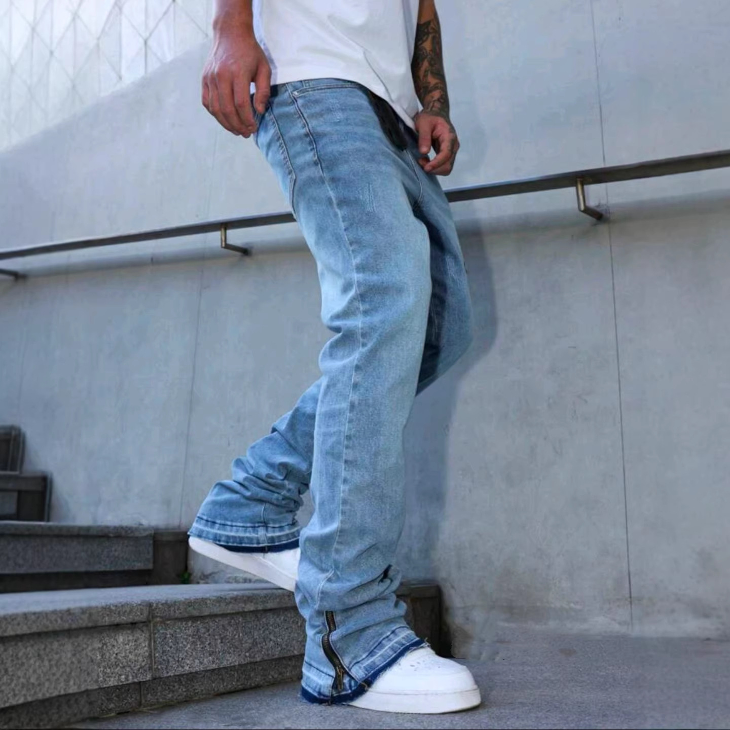 Jeans da Uomo Lavati Blu Chiar - Gallery Dept Flare recensione e prezzo
